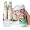 Dixie PerfecTouch 12 oz Paper Coffee Cups By GP PRO, Coffee Haze Design, 500 Count (25 Disposable Cups Per Sleeve, 20 Sleeves Per Case), 5342DX-4