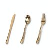 Gold Plastic Silverware Set (160 Bulk Pack) Disposable Cutlery Utensils, 80 Gold Forks, 40 Gold Knives, 40 Gold Spoons, Heavy Duty Flatware For Holidays, Parties, Dinners, Weddings, and Occasions-4